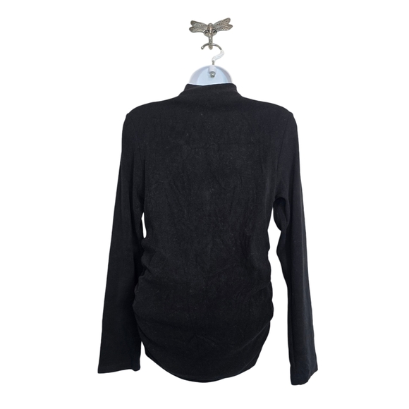 OGL ProWarm Thermal Ruched Sides Tuckable Mockneck Top Black L - Picture 3 of 12